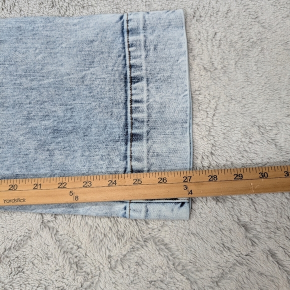 Ulla Johnson Jeans Womens 12 Blue Acid Wash Ellis Straight Kick Flare High Rise - Picture 6 of 10